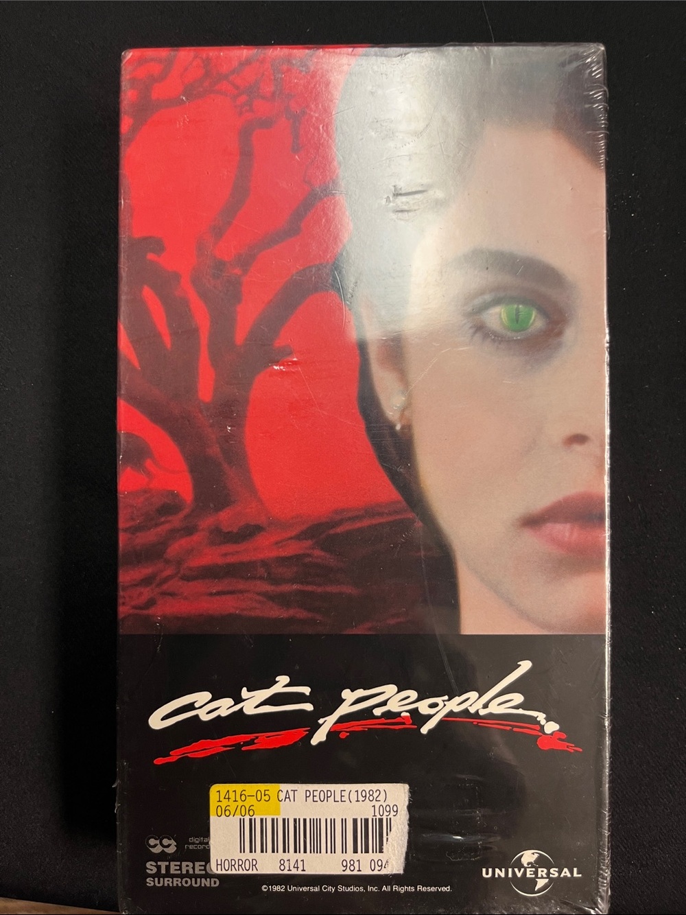 Universal Cat People VHS Cover — Red, Black & Green Artwork